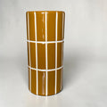 Vase décoratif ocre en céramique effet carrelage – 23 cm