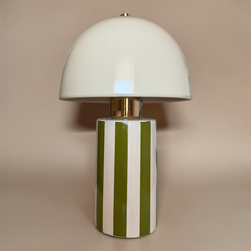 Lampe champignon kaki en céramique – 30,5 cm