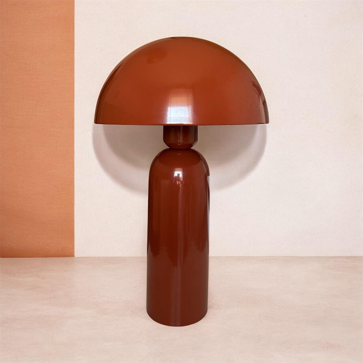 Lampe champignon paprika en métal – 35 cm