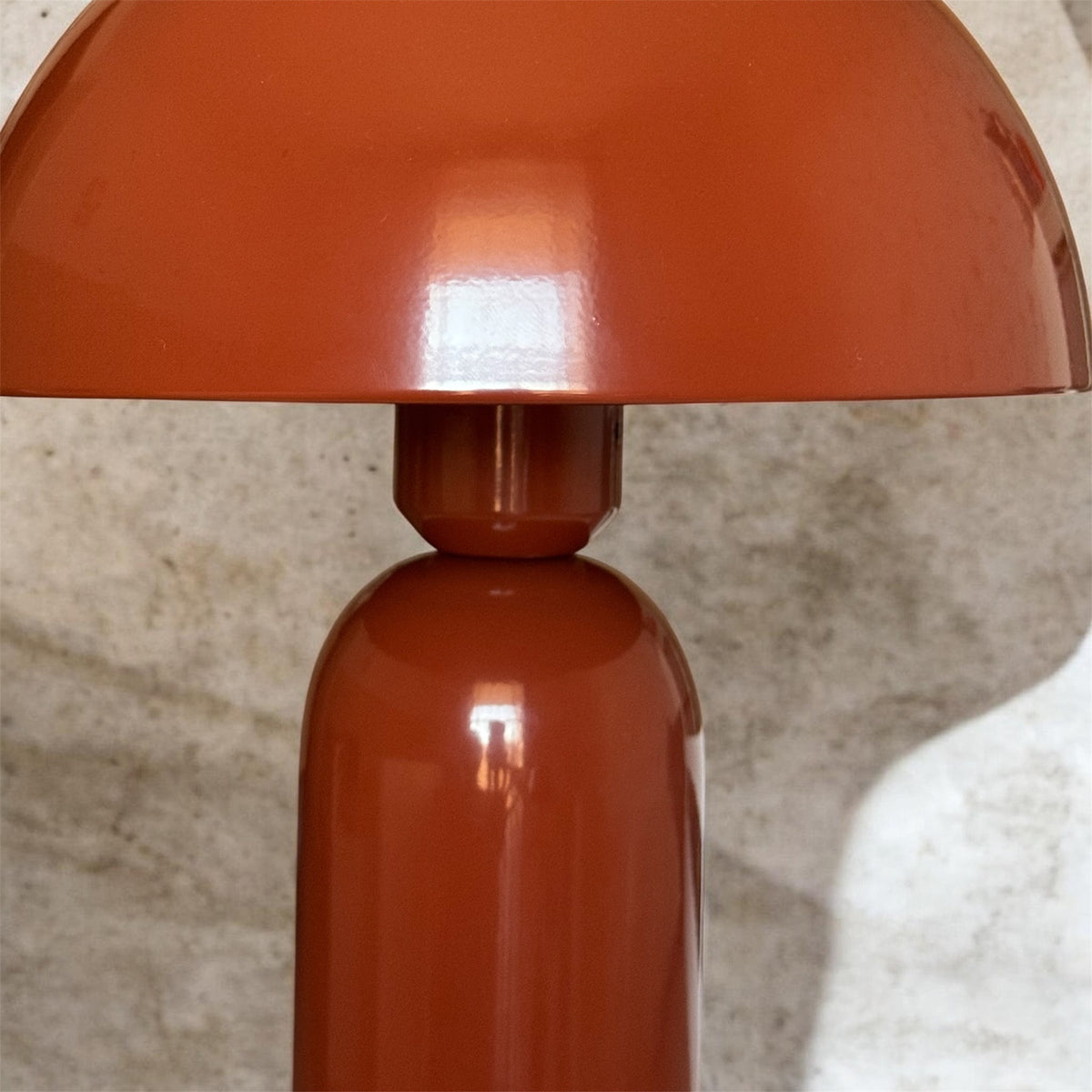Lampe champignon paprika en métal – 35 cm